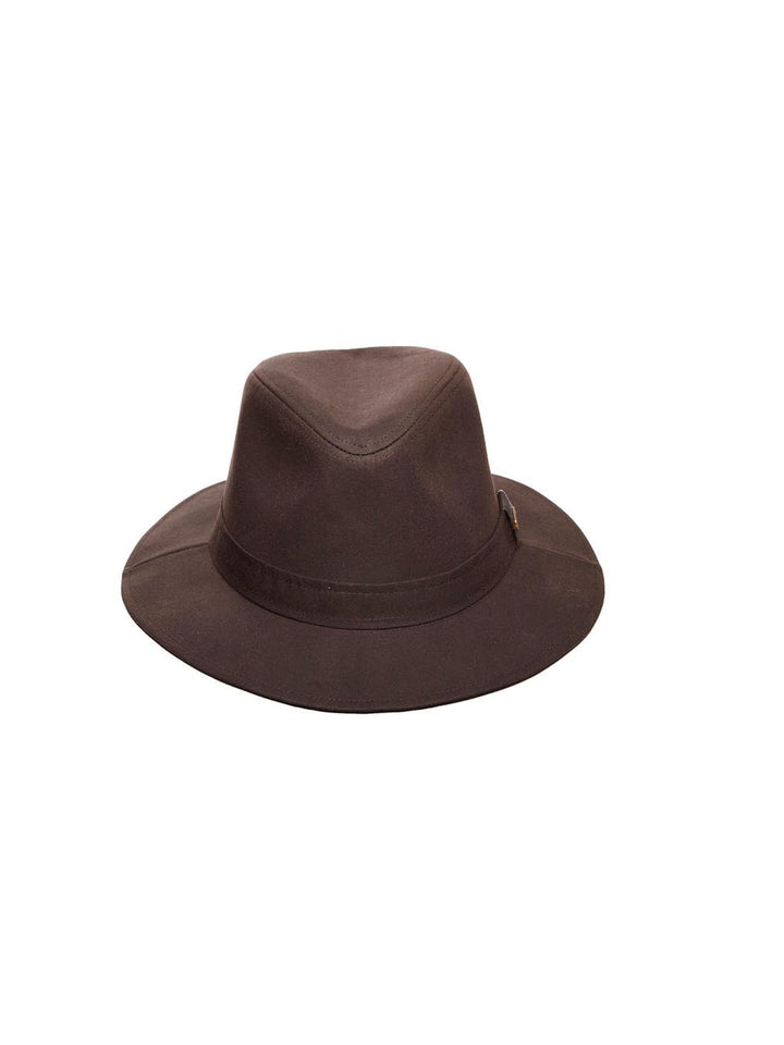 Barbour Cappello Uomo Lha0401 Vintage Wax Bushman Hat Marrone