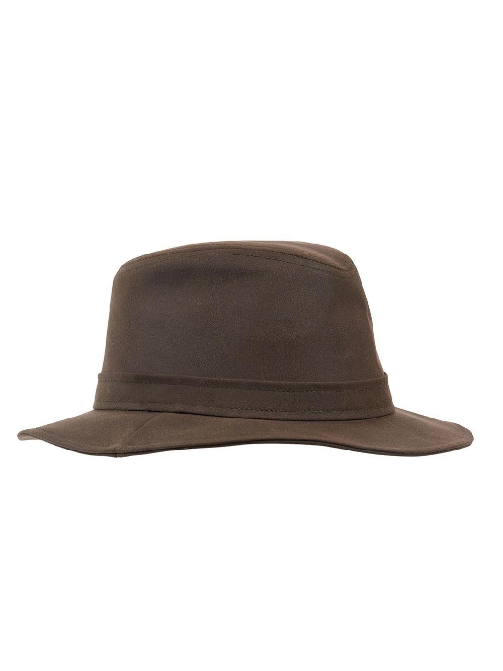 Barbour Cappello Uomo Lha0401 Vintage Wax Bushman Hat Verde oliva