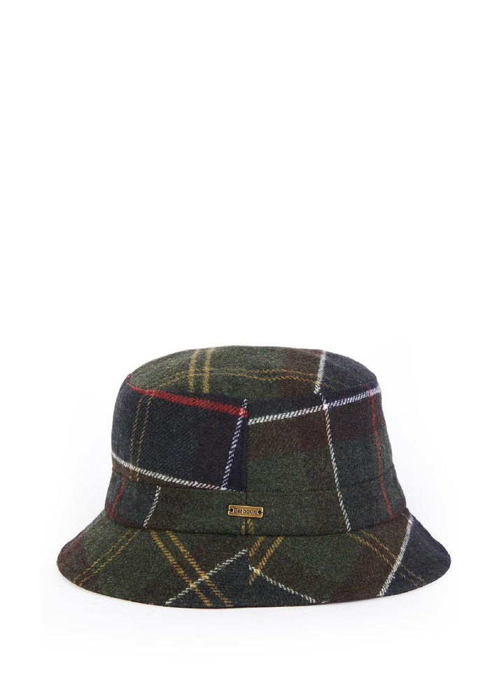 Barbour Cappello Donna Lha0478 Heidi Tartan Sports Hat Verde