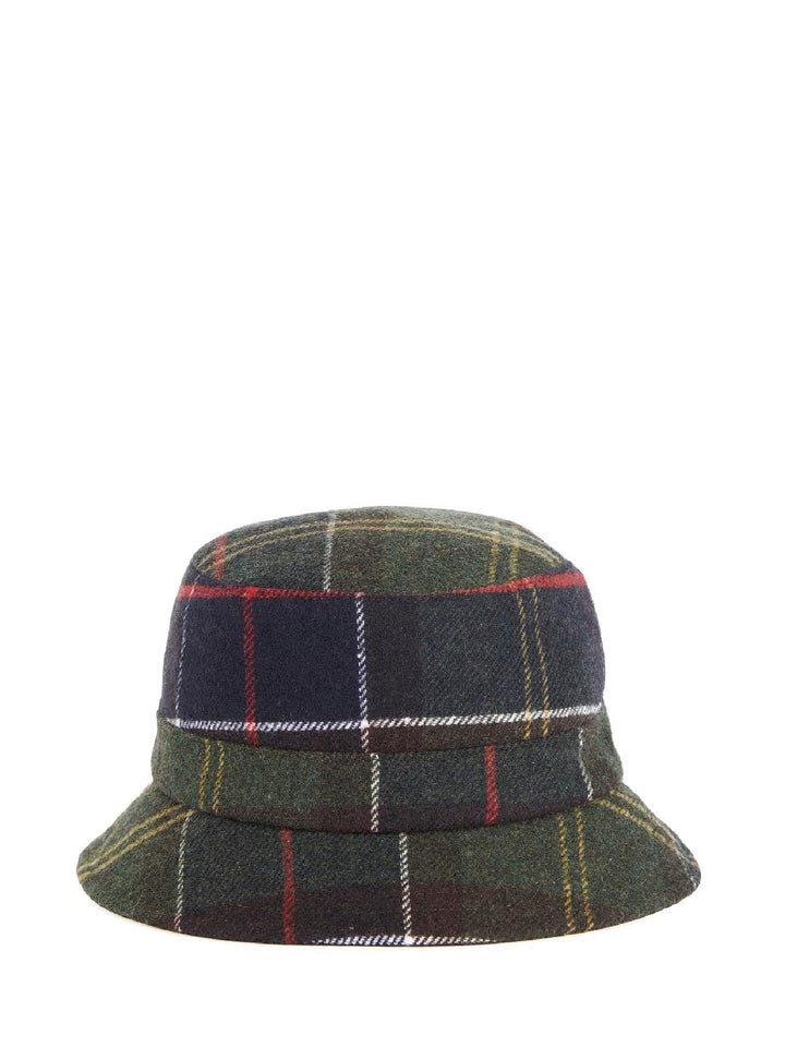 Barbour Cappello Donna Lha0478 Heidi Tartan Sports Hat Verde