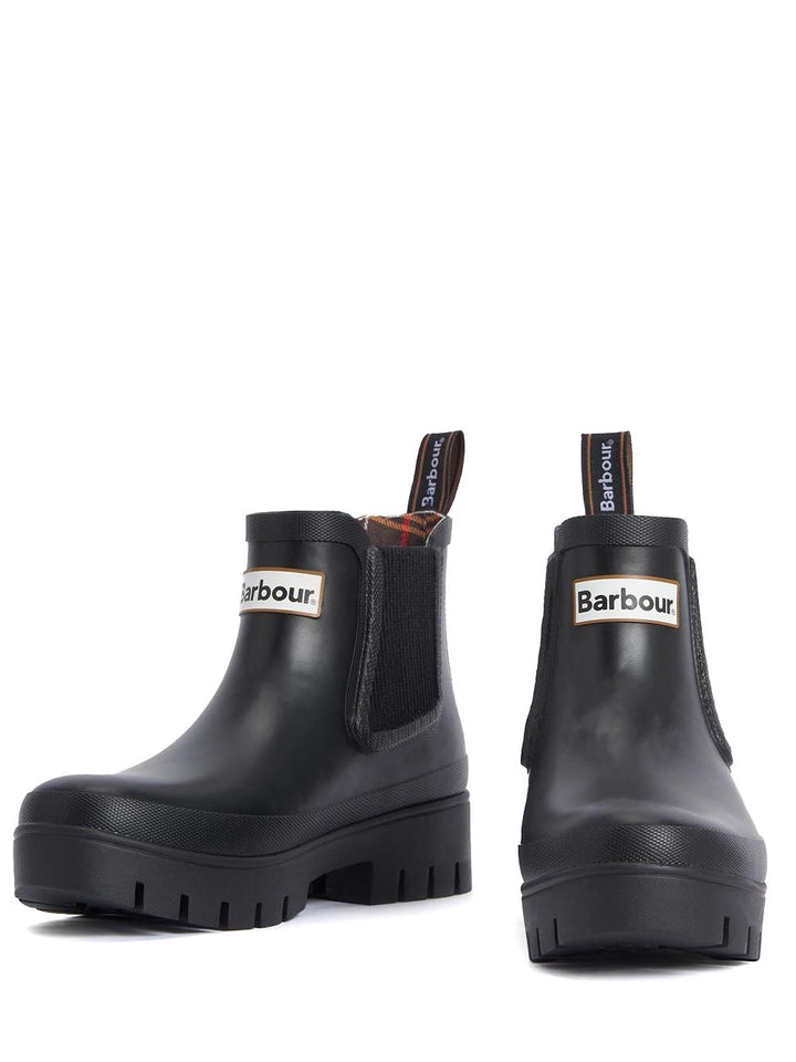 Barbour Stivale Chelsea Donna Lrf0100 Halton Chelsea Welly Nero