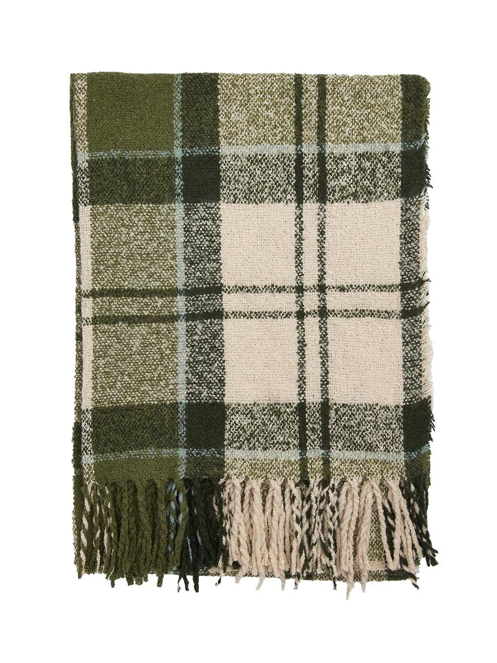 Barbour Sciarpa Donna Lsc0130 Tartan Boucle Scarf Verde/beige