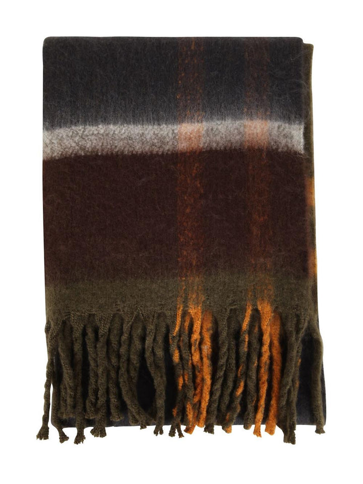 Barbour Sciarpa Donna Lsc0293 Isla Tartan Boucle Scarf Verde