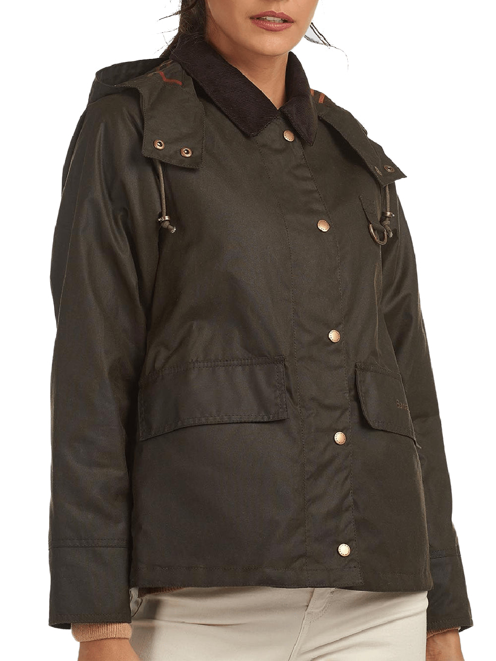 Barbour Giubbino Donna Lwx1081 Avon Wax Verde oliva