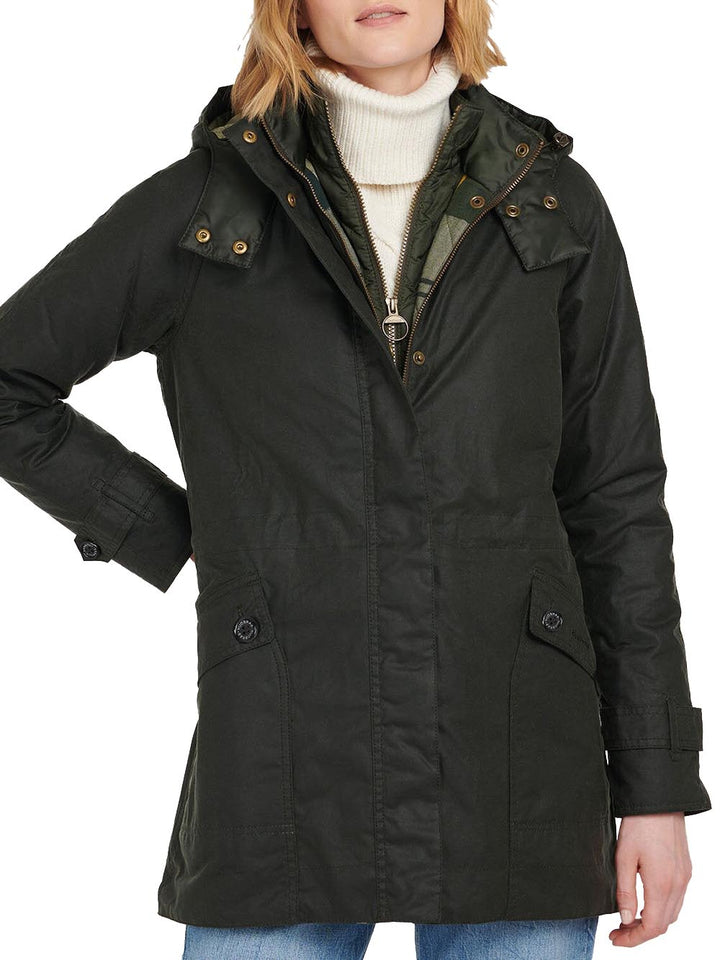 Barbour Giubbino Donna Lwx1179 Cannich Wax Verde