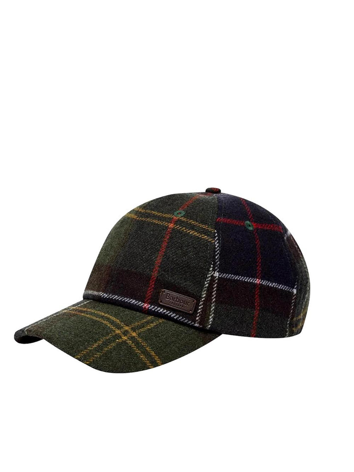 Barbour Cappello Uomo Mha0553 Galingale Tartan Sports Cap Verde