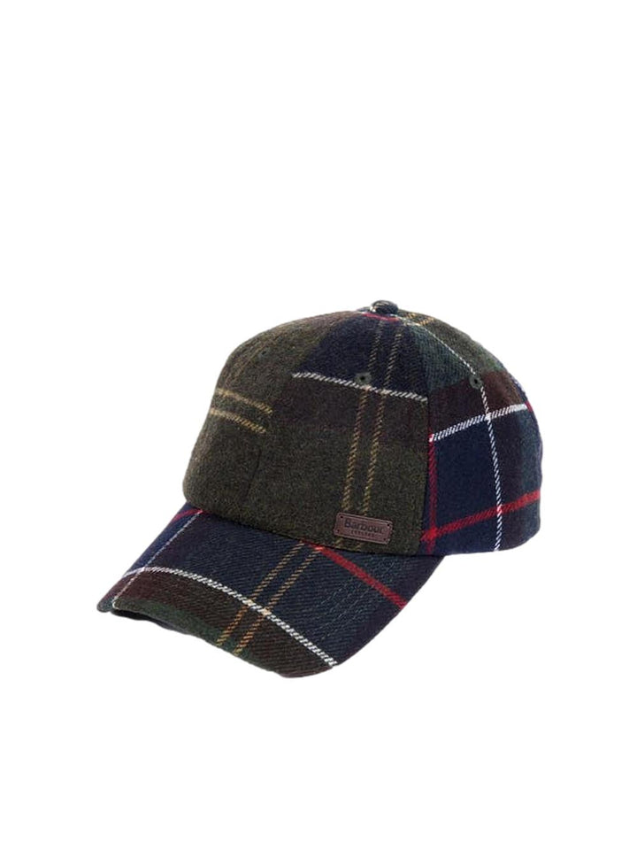 Barbour Cappello Uomo Mha0553 Galingale Tartan Sports Cap Verde