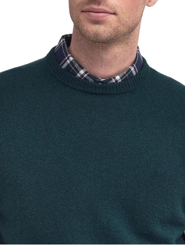 Barbour Maglia Uomo Mkn0584 Essential Patch Crew Verde