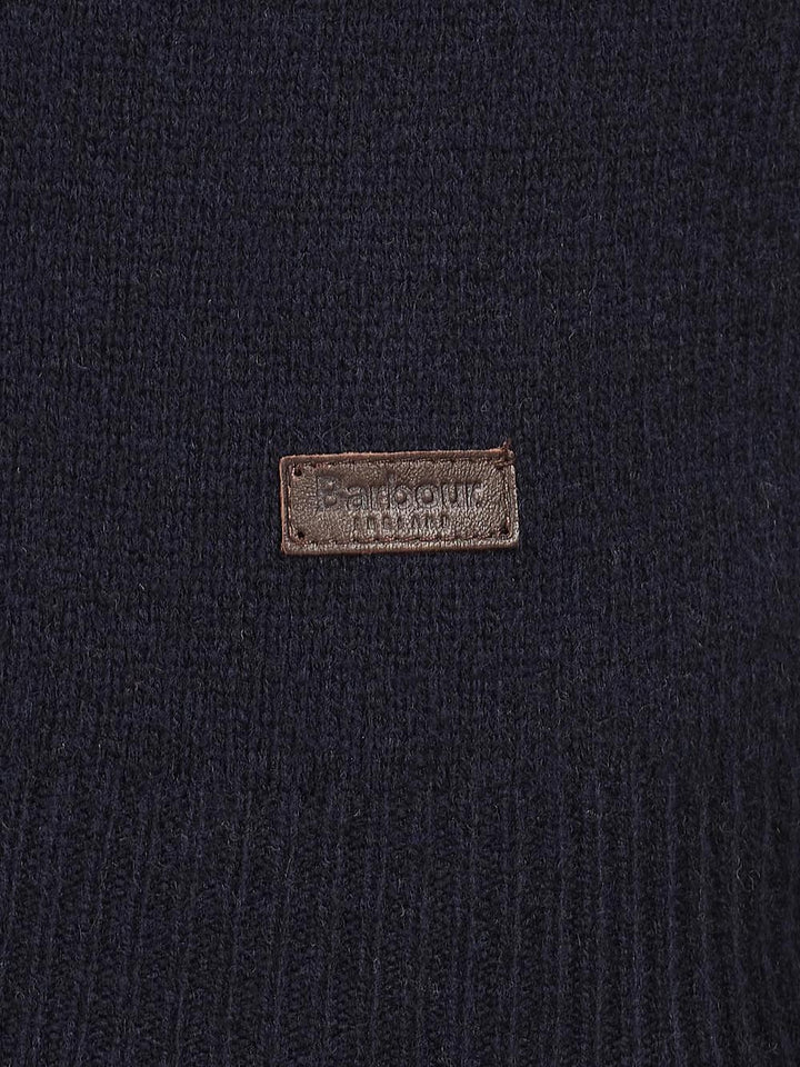 Barbour Maglia Uomo Mkn0585 Essential Patch Half Zip Blu