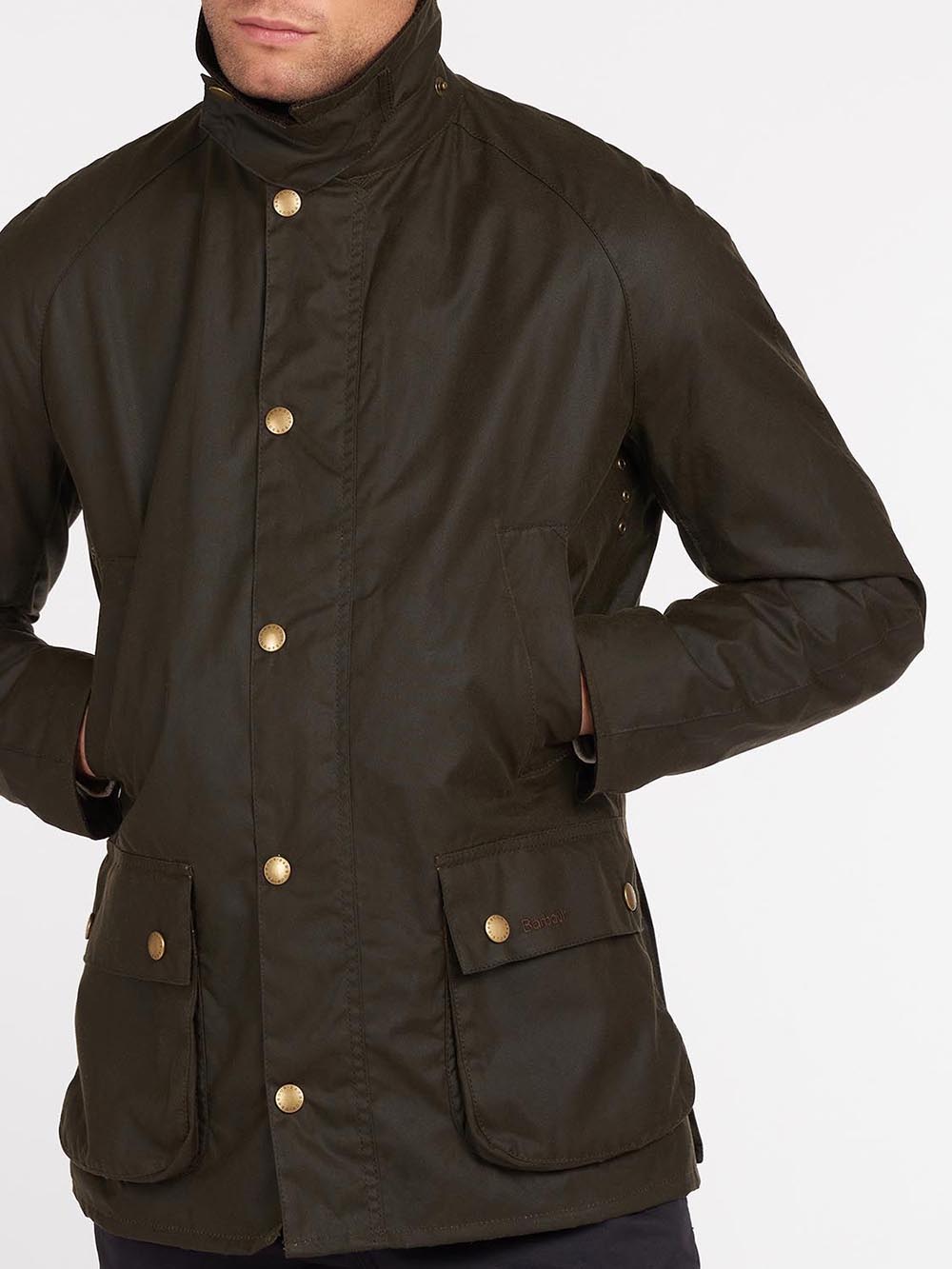 Barbour Giubbino Uomo Mwx0339 Ashby Wax Jacket Verde oliva