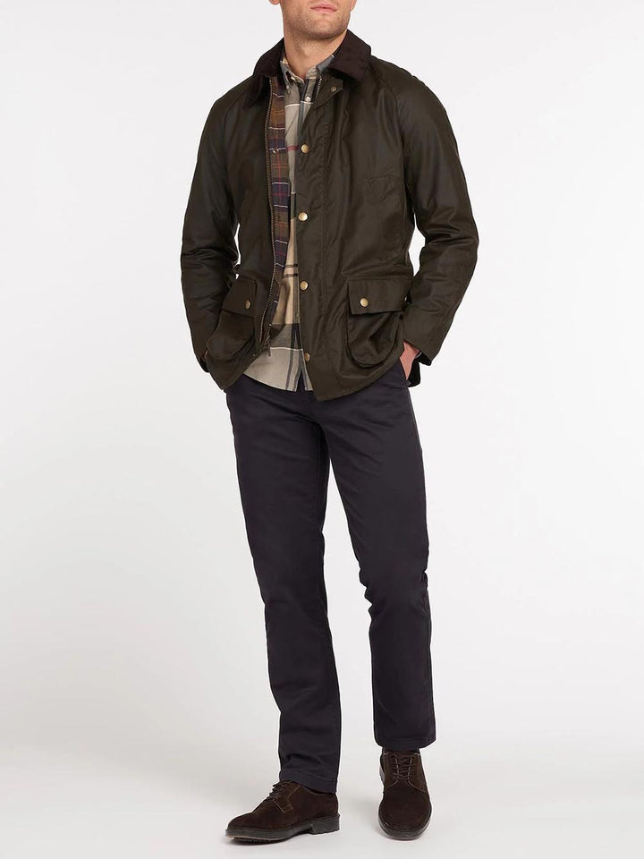 Barbour Giubbino Uomo Mwx0339 Ashby Wax Jacket Verde oliva