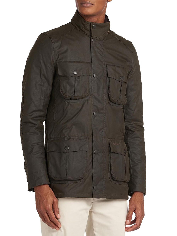 Barbour Giubbino Uomo Mwx0340 Corbridge Wax Jacket Verde oliva