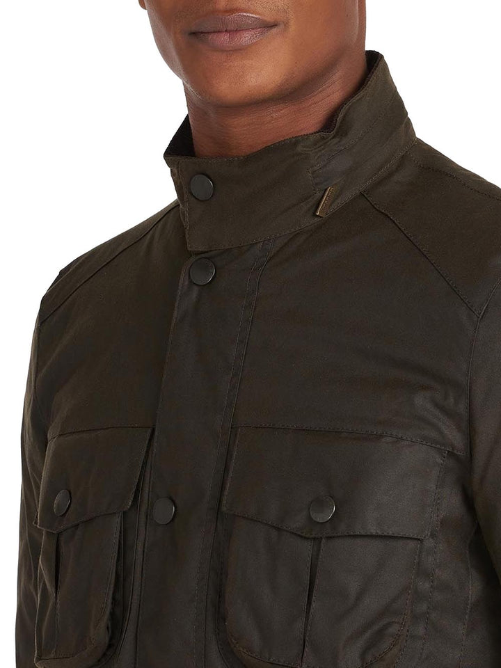 Barbour Giubbino Uomo Mwx0340 Corbridge Wax Jacket Verde oliva