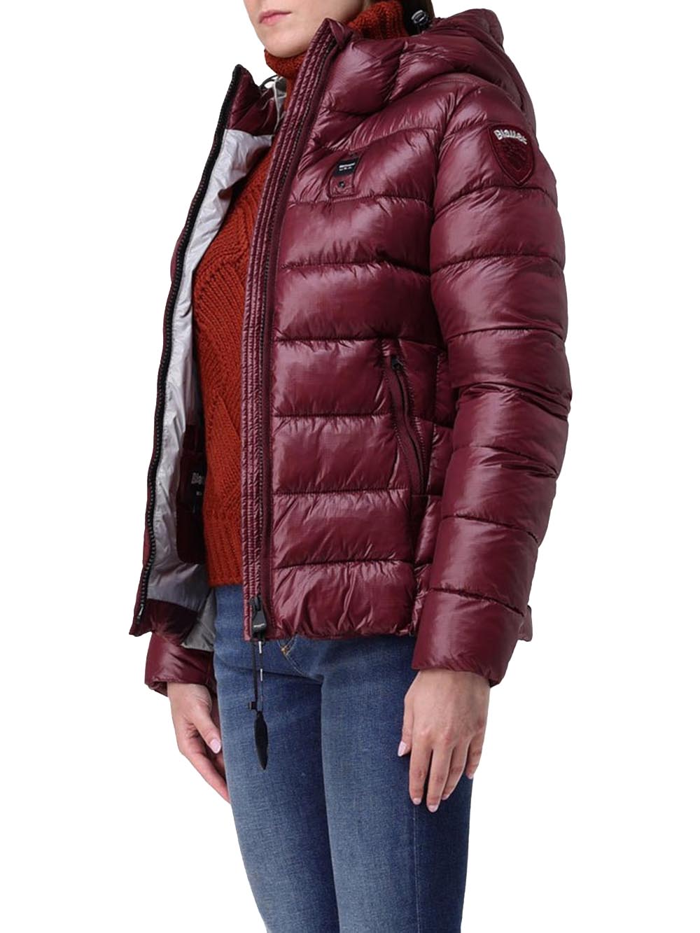 Blauer Giubbino Donna 24wbldc02041 006648 Caroll Bordeaux/grigio