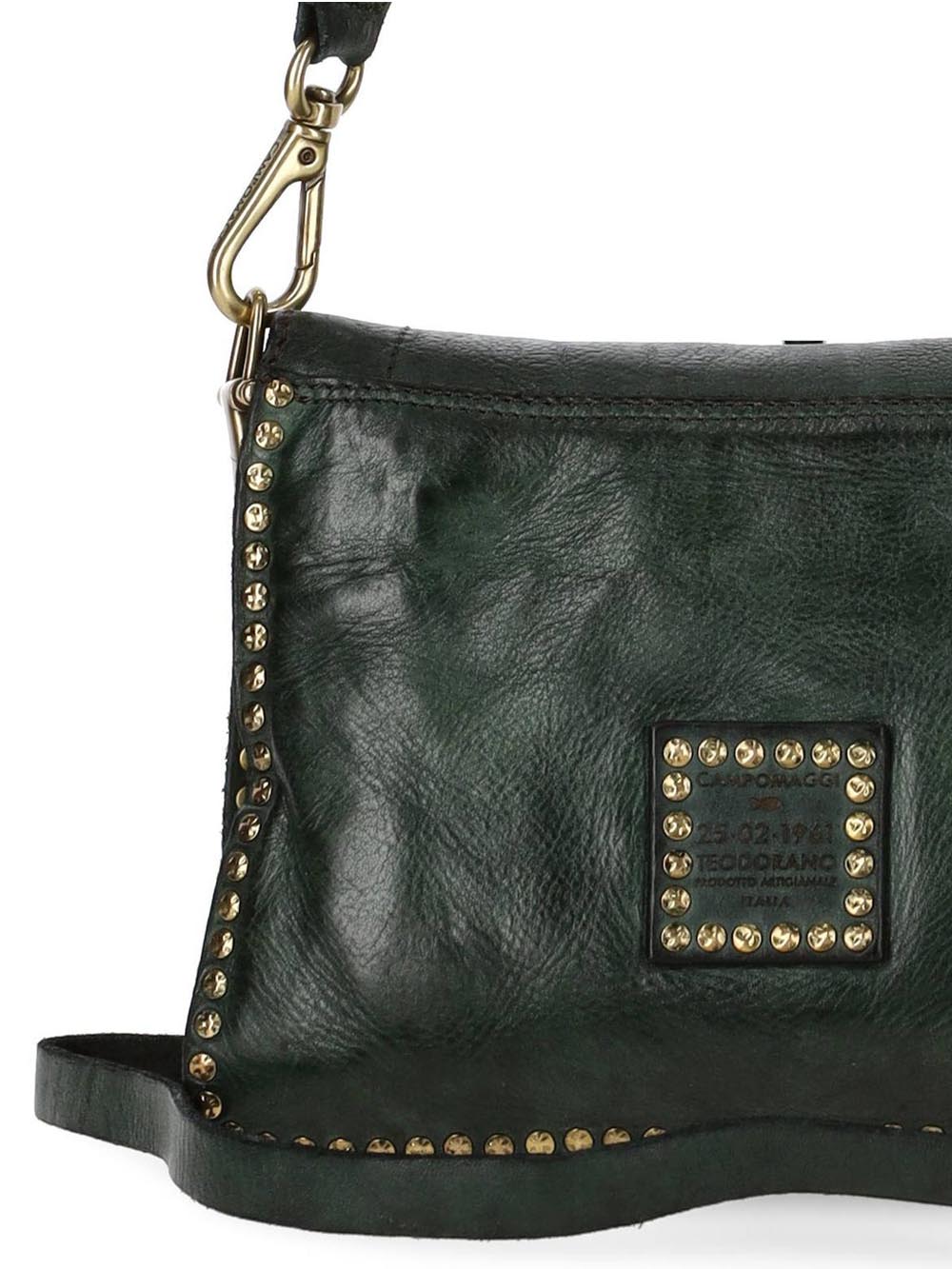 Campomaggi Borsa a Tracolla Donna C016500 X2636 Verde bottiglia