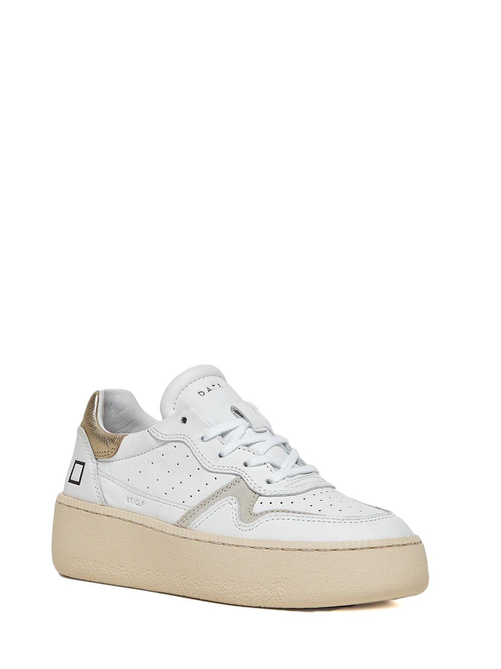 D.A.T.E. Sneakers Donna Step Calf Bianco oro