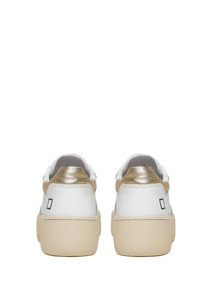 D.A.T.E. Sneakers Donna Step Calf Bianco oro