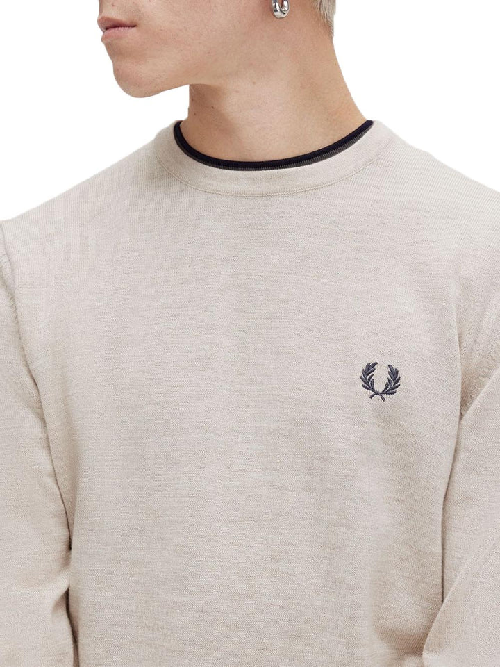 Fred Perry Maglia Uomo K9601 Panna