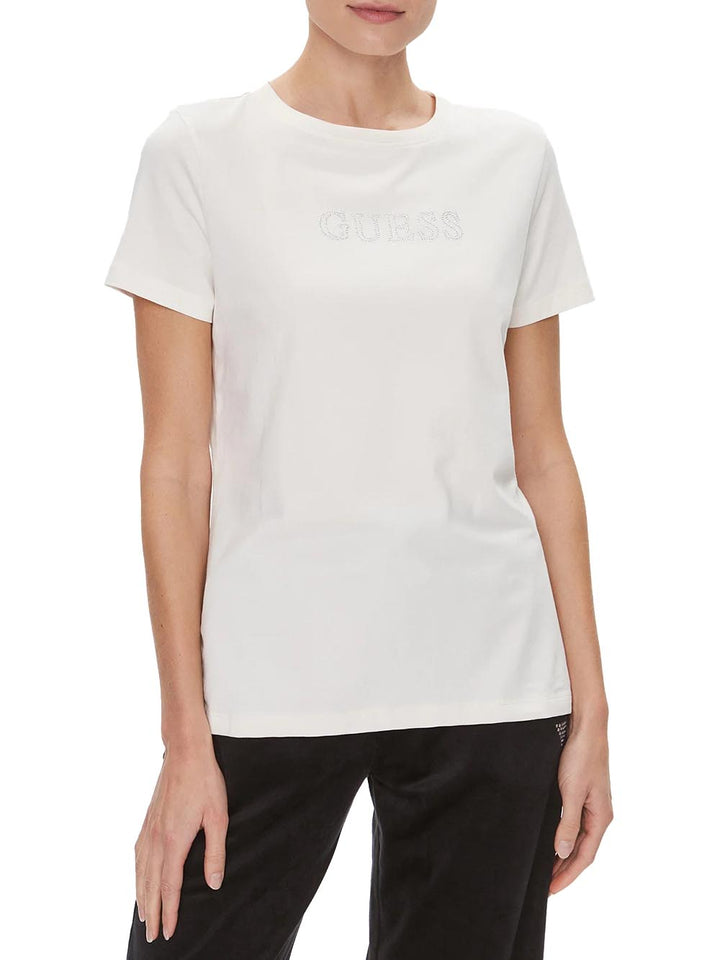 Guess T-shirt Donna V3bi11 J1314 Briana Panna