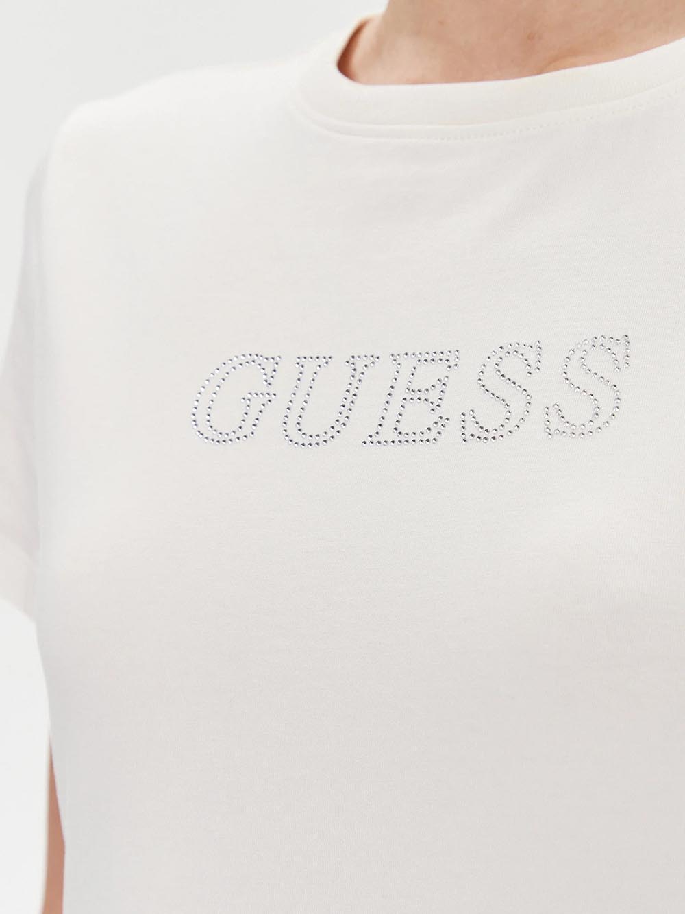 Guess T-shirt Donna V3bi11 J1314 Briana Panna