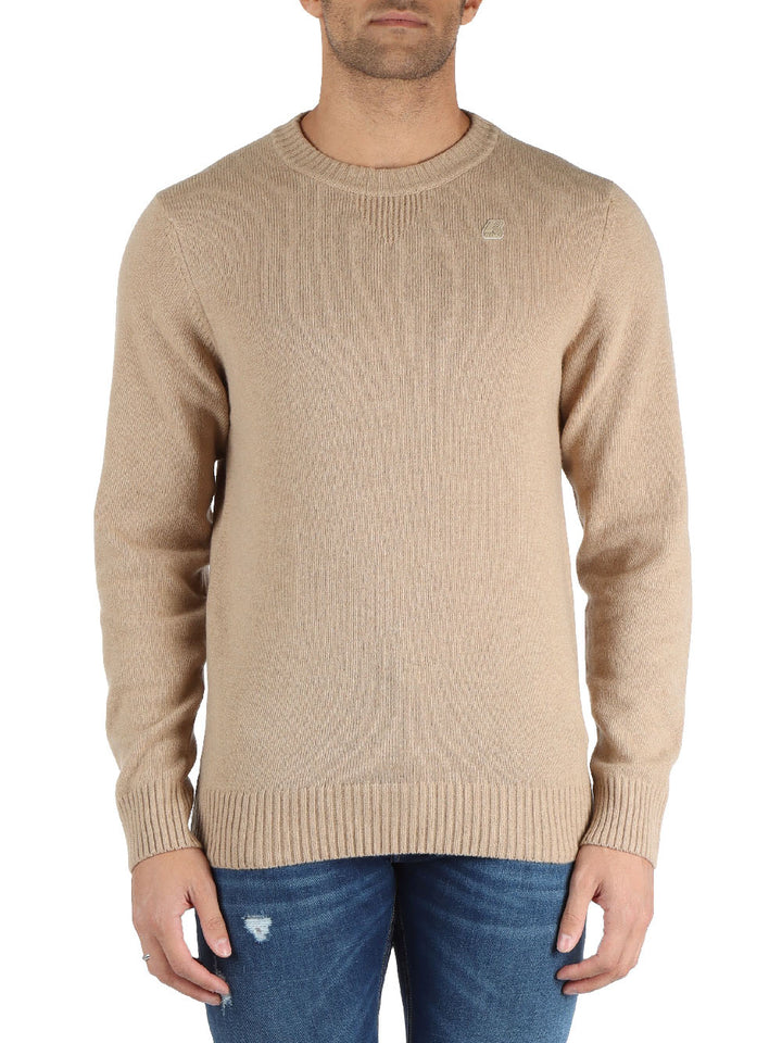 K-Way Pullover Uomo K2112pw Sebastien Lambswool Beige