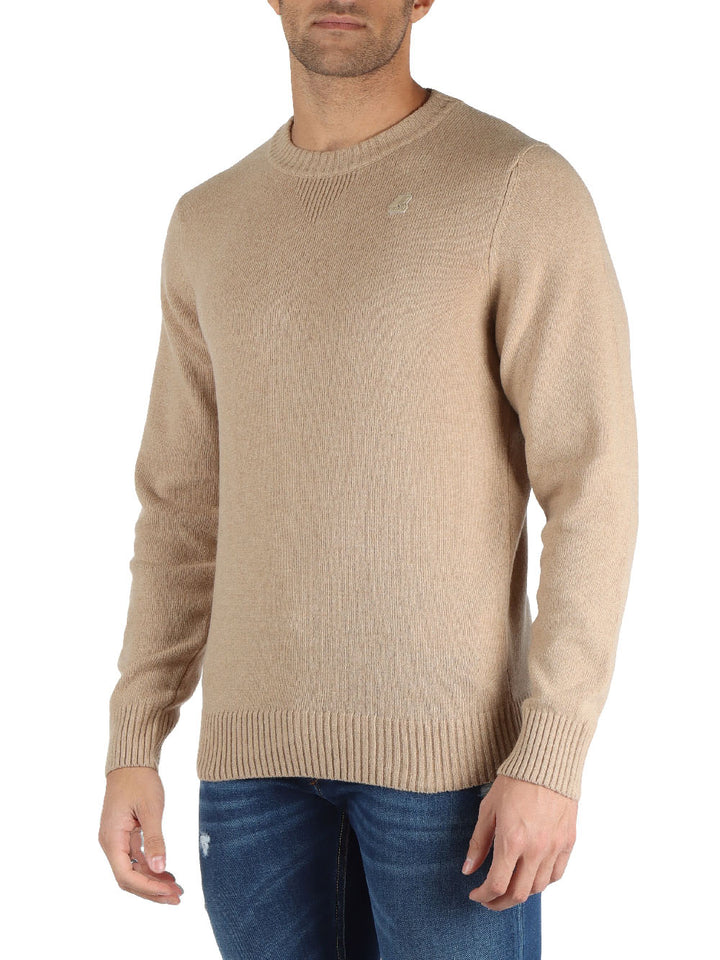 K-Way Pullover Uomo K2112pw Sebastien Lambswool Beige