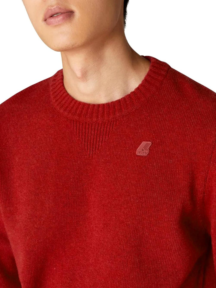 K-Way Pullover Uomo K2112pw Sebastien Lambswool Rosso