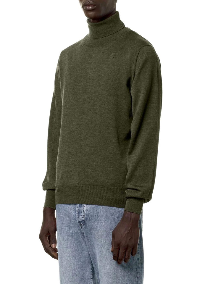 K-Way Pullover Uomo K2113cw Henry Merino Verde bosco