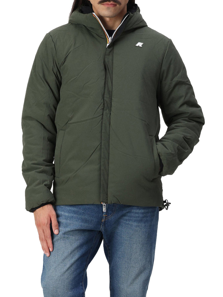 K-Way Giubbino Uomo K6128vw Jack St Warm Double Nero/verde