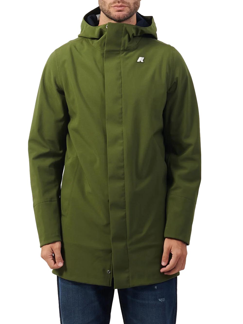 K-Way Giubbino Uomo K7126uw Marlyn Bonded Verde/blu