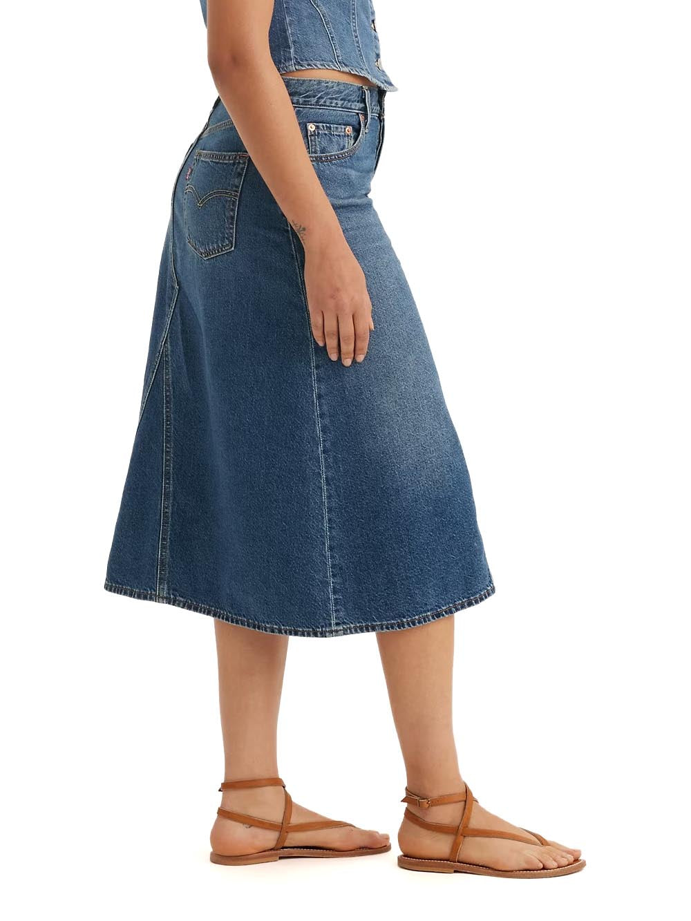 Levi's Gonna Donna Hr A-Line Decon Skirt A9316 Scuro