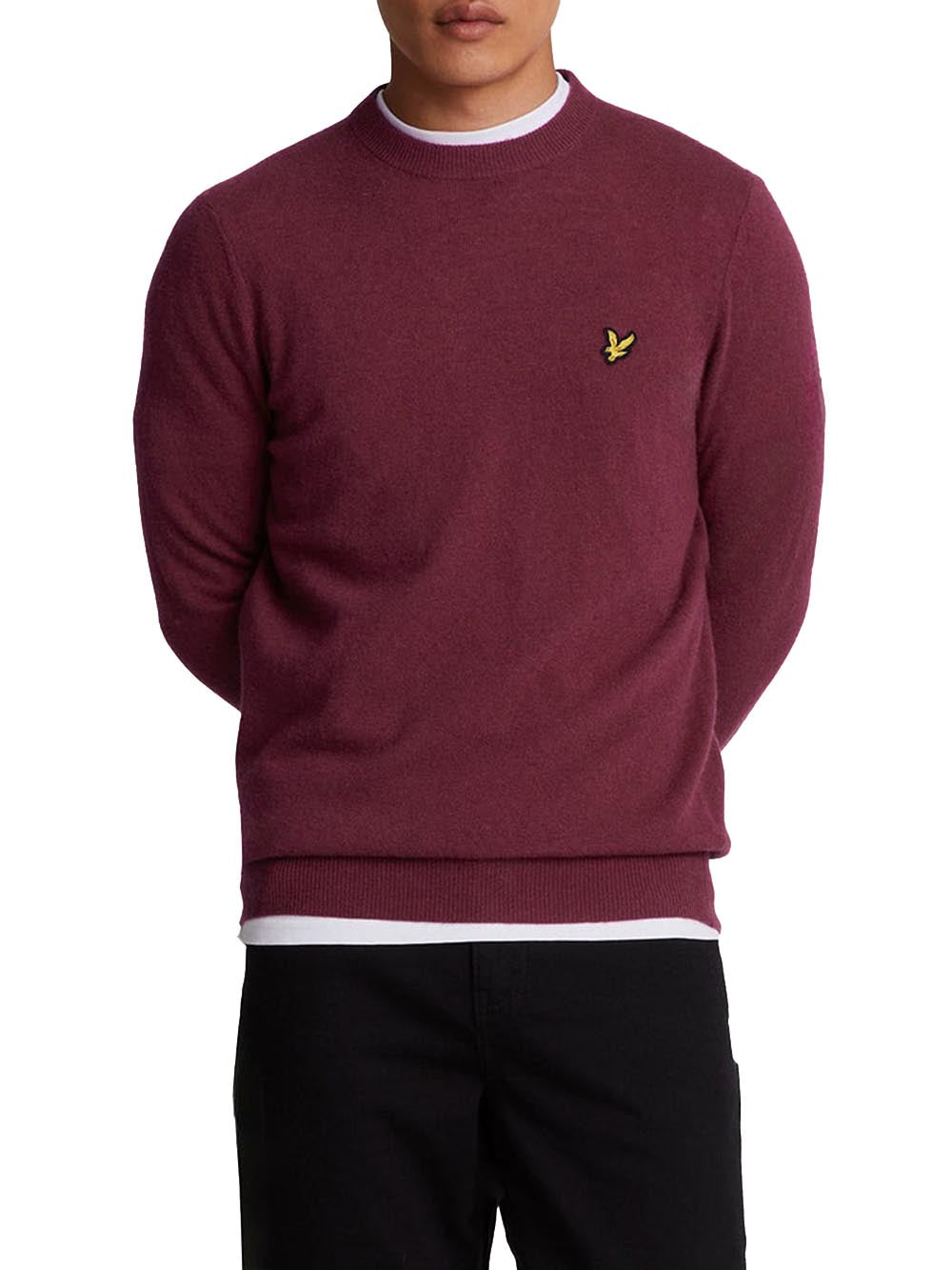 Lyle & Scott Pullover Uomo Kn2114v Bordeaux