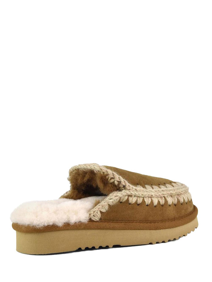 Mou Ciabatta Donna Eskimo Slipper 101125a Cognac