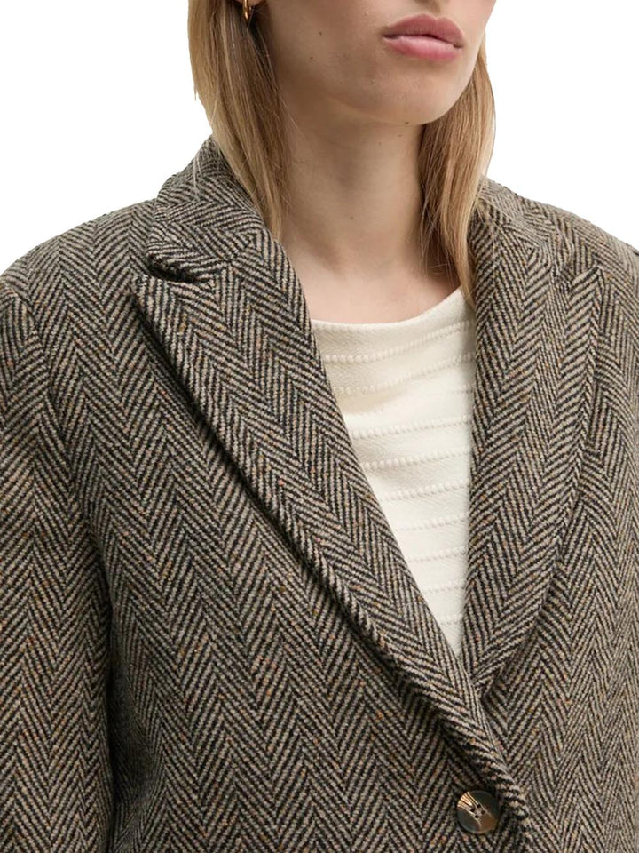 Pepe Jeans Cappotto Donna Camm Pl402460 Beige nero