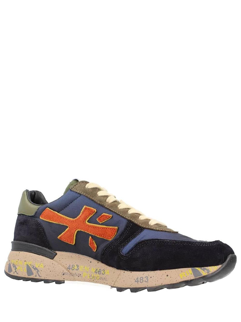 Premiata Sneakers Uomo Mick Blu arancio