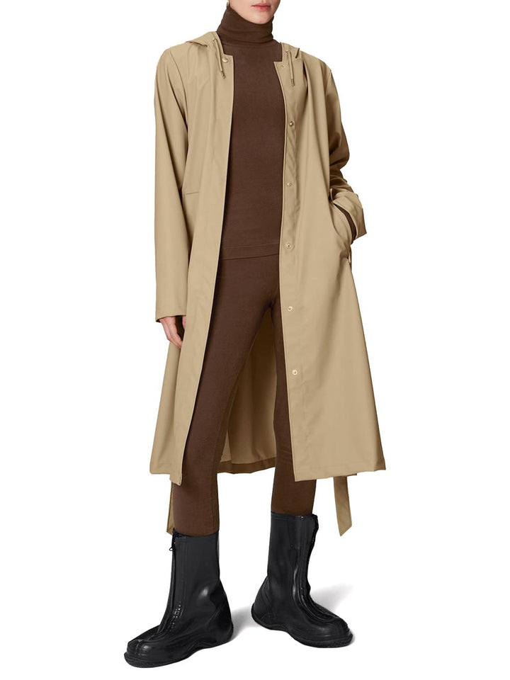 Rains Giubbino Donna A-Line Longer W Jacket W3 12040 Beige