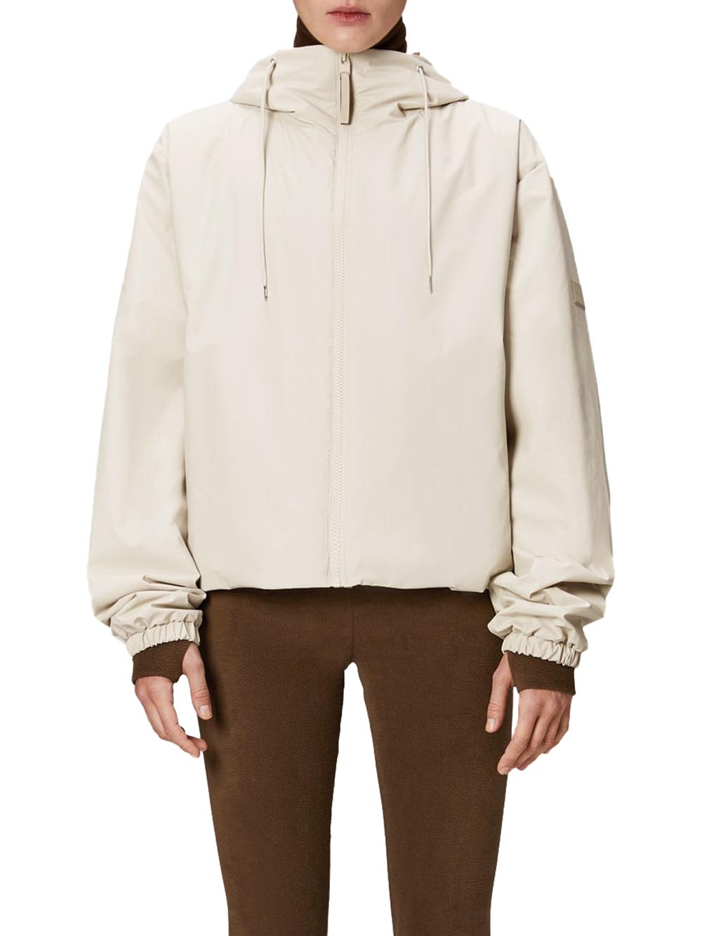 Rains Giubbino Unisex Lohja Short Jacket W3t1 15780 Beige