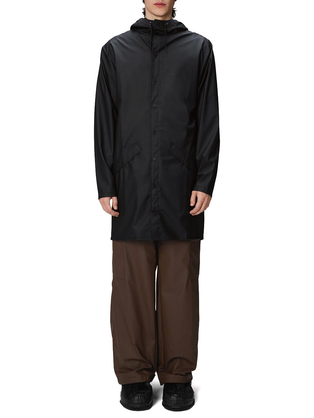 Rains Giubbino Unisex Long Jacket W3 12020 Nero