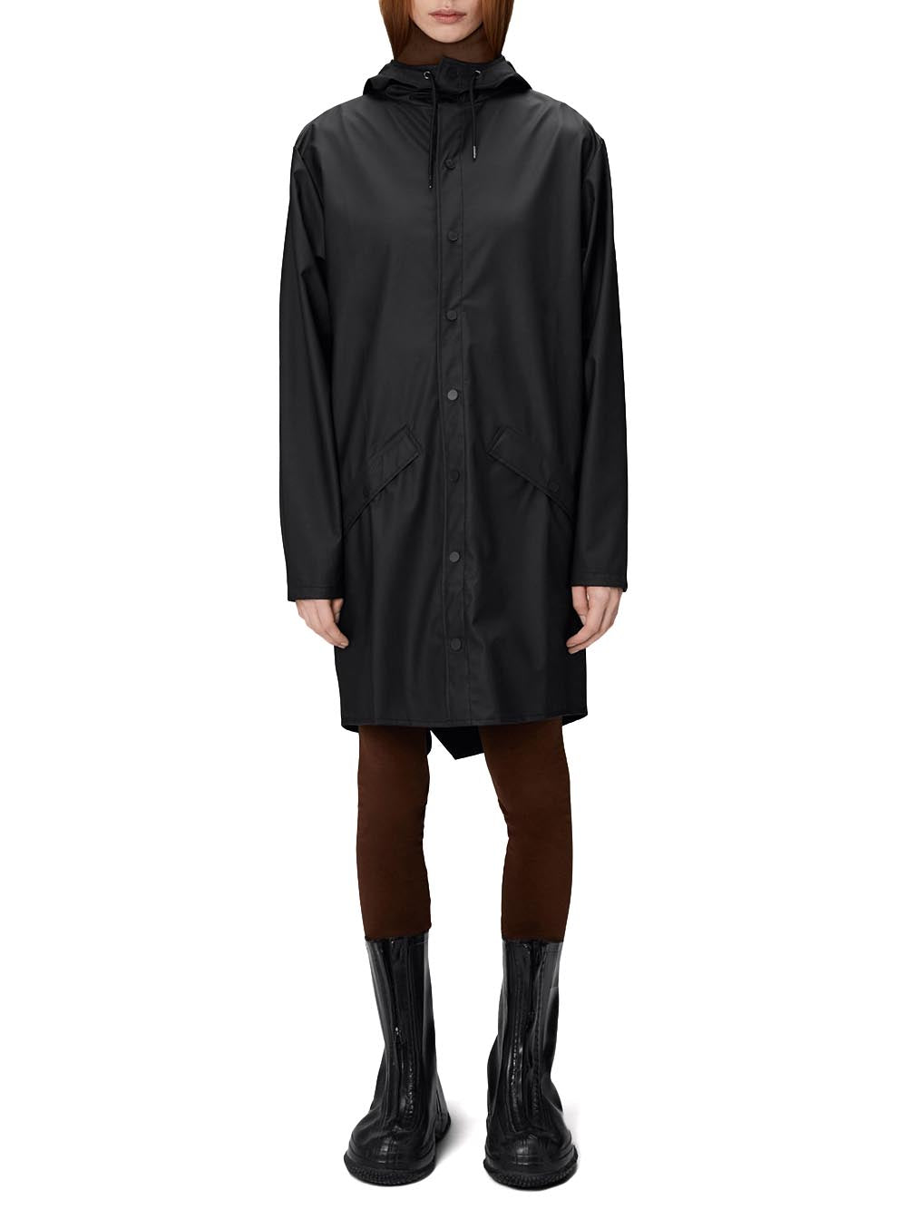 Rains Giubbino Unisex Long Jacket W3 12020 Nero