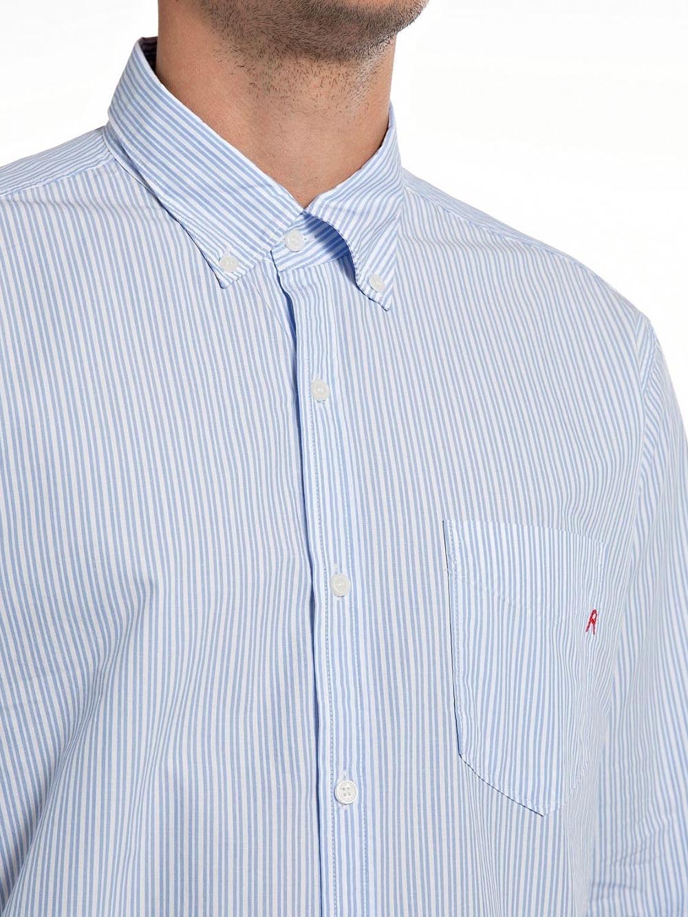 Replay Camicia Uomo M4126 .000.52704 Bianco/celeste