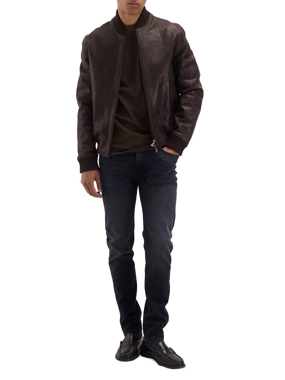 Roy Roger's Giubbino Uomo Bomber Man Rru835 Ck13 Marrone scuro