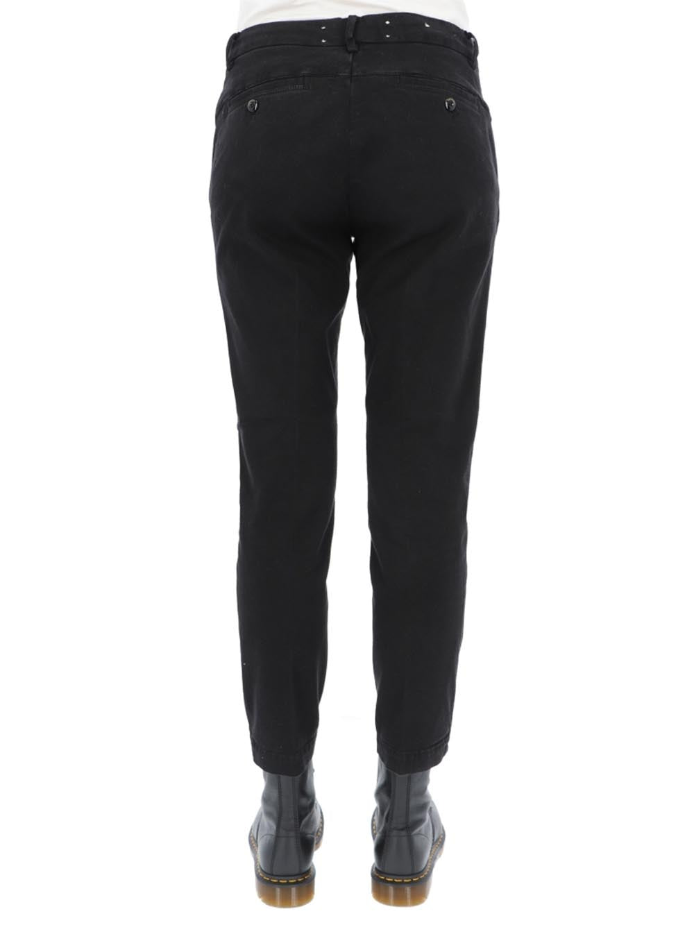 Roy Roger's Pantalone Donna Chino Flow Woman Rnd057 P403 Nero