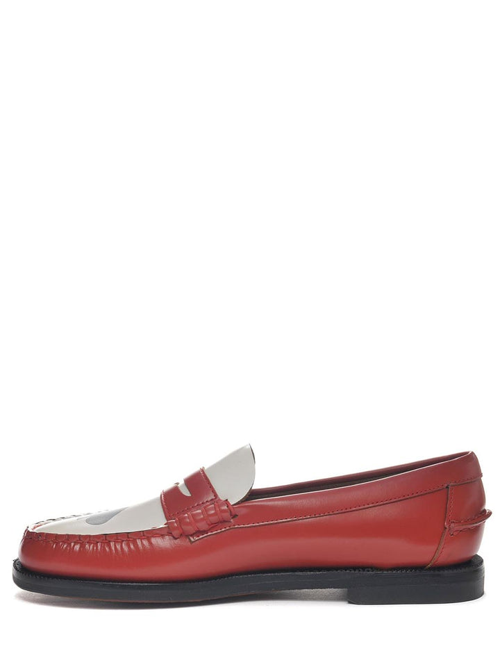 Sebago Mocassini Donna Classic Dan Gambling Rosso/bianco