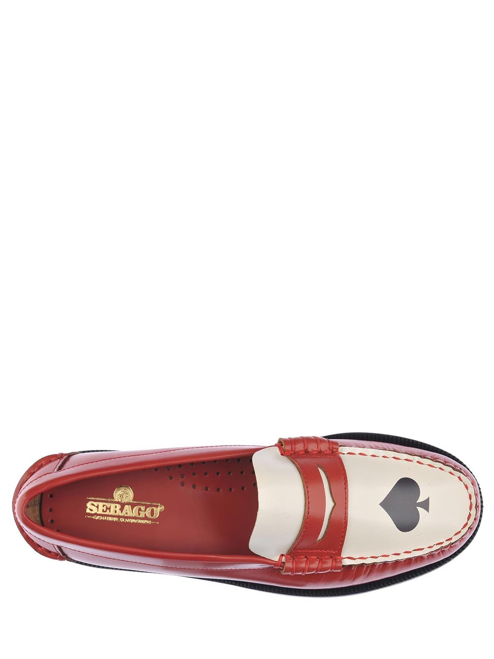 Sebago Mocassini Donna Classic Dan Gambling Rosso/bianco