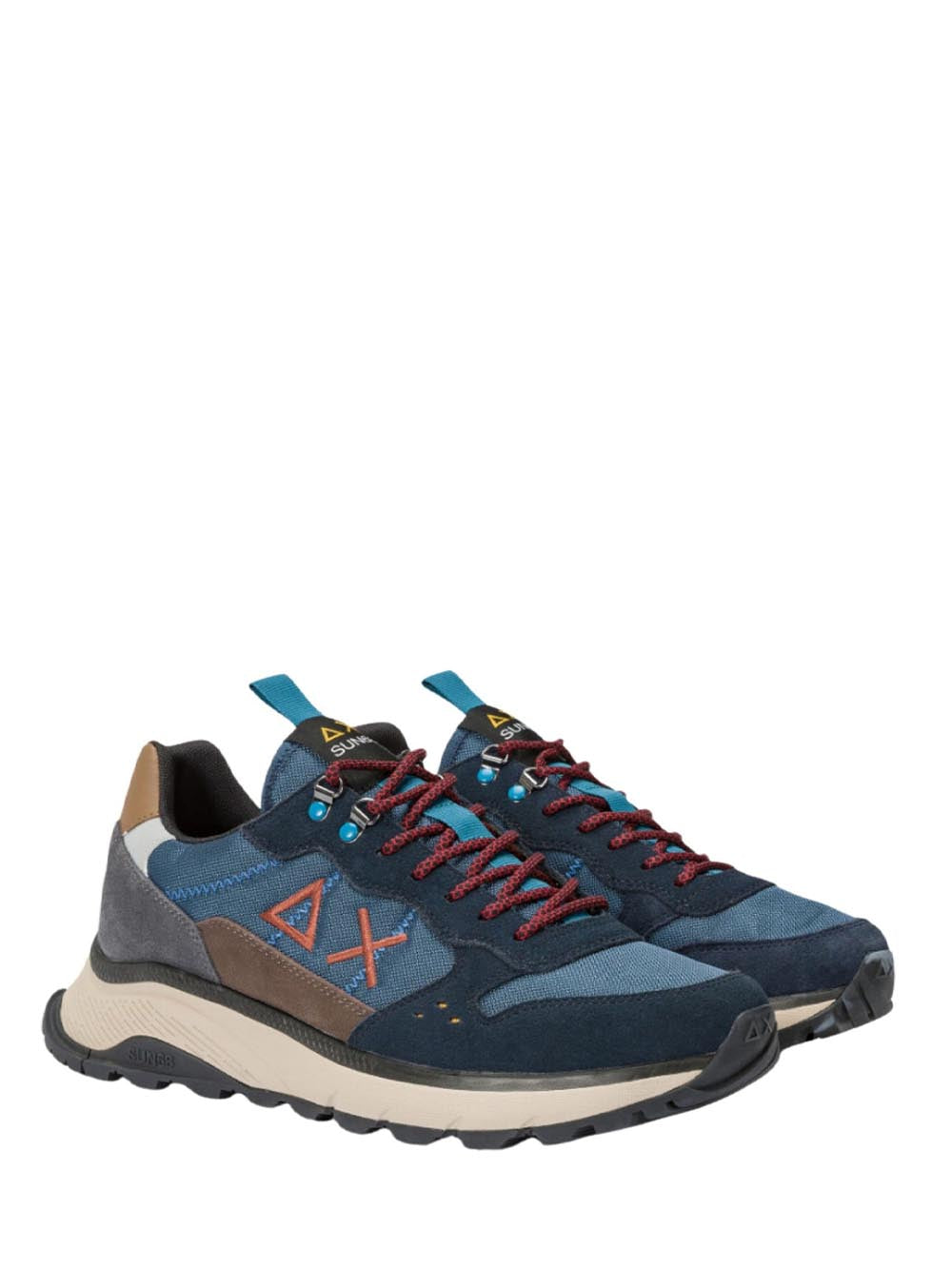 SUN68 Sneakers Uomo Z44128 Fire And Camping Blu