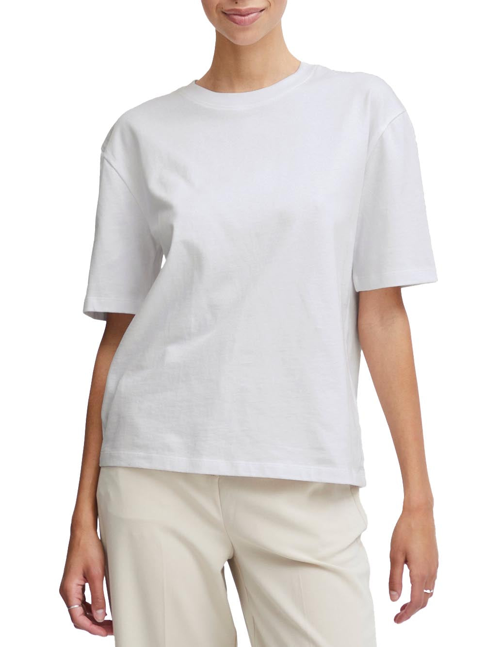 B-young T-shirt Donna Trollo Crew Neck 20814444 Bianco