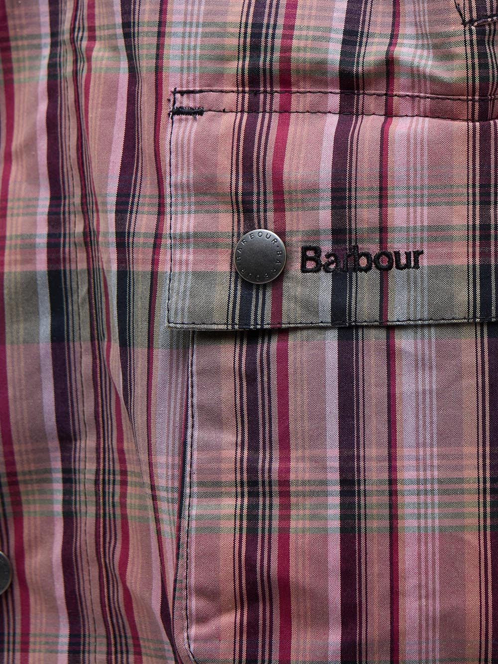 Barbour Giubbino Uomo Mca1056pi51 Bedale Madras Madras pink
