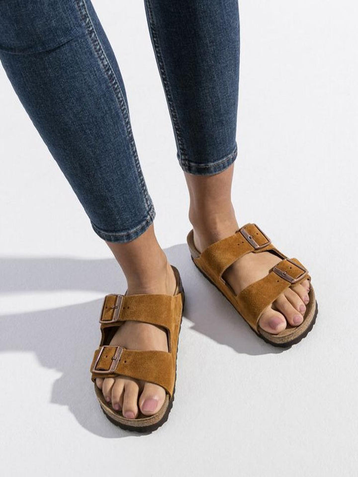 Birkenstock Sandalo Unisex Arizona Bs 1027162 Cognac
