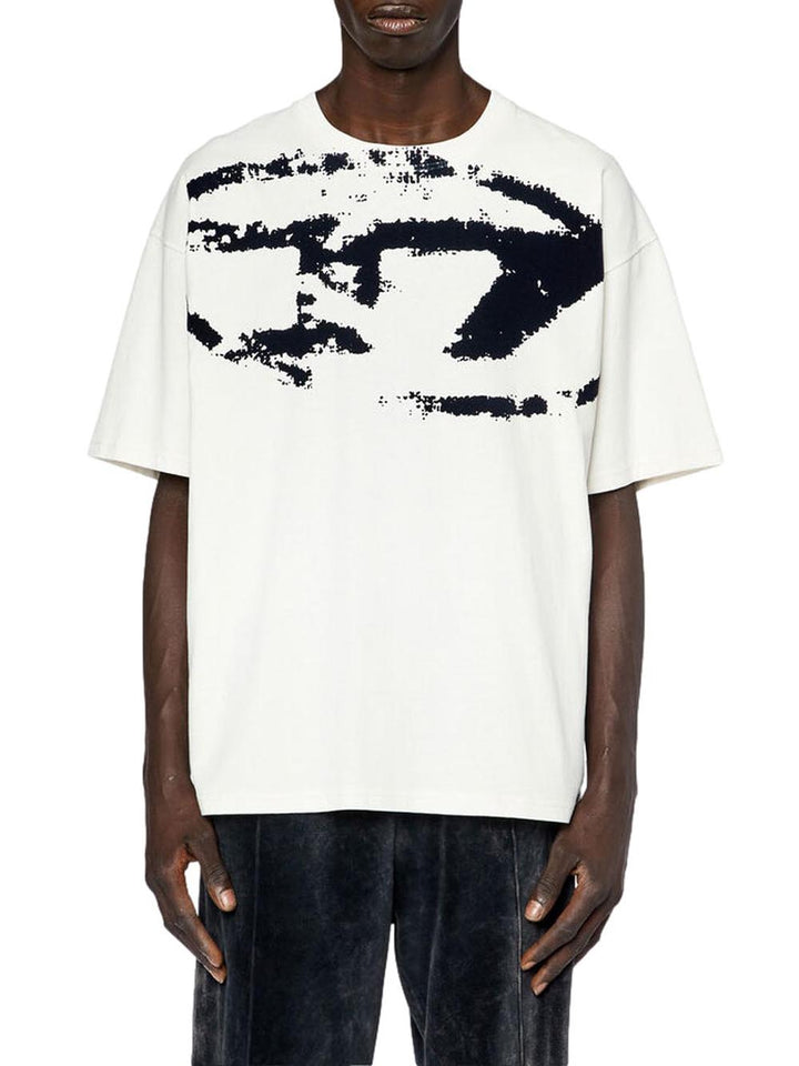 Diesel T-shirt Uomo T-Boxt N14 A13049 Panna nero