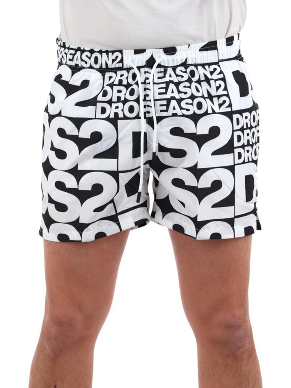 Ds2 Costume Uomo Ss252b03 Nero bianco
